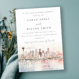 Seattle Washington Landskapsbröllop Jubileum Inbjudningar