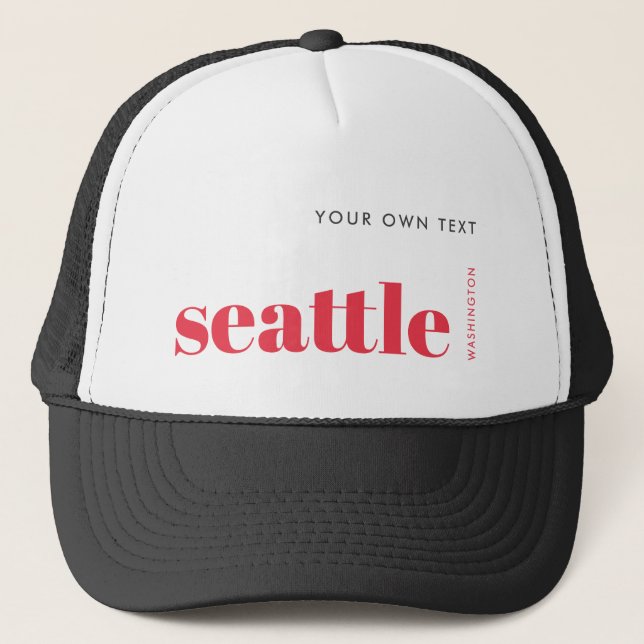 Seattle Washington modern typografi Keps (Framsida)