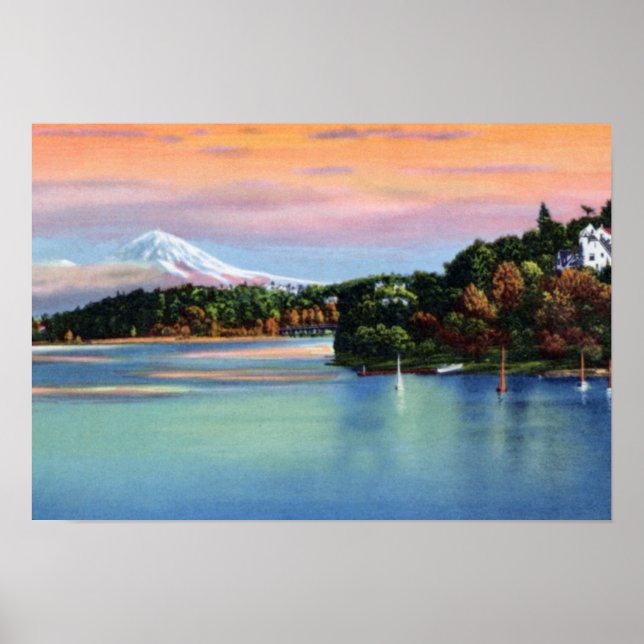 Seattle Washington Mount Rainier Poster (Framsidan)