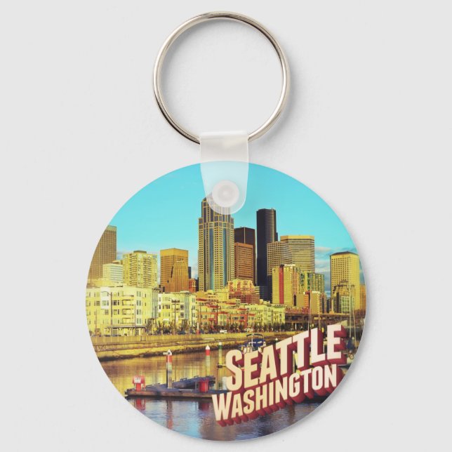 Seattle Washington Nyckelring (Framsida)