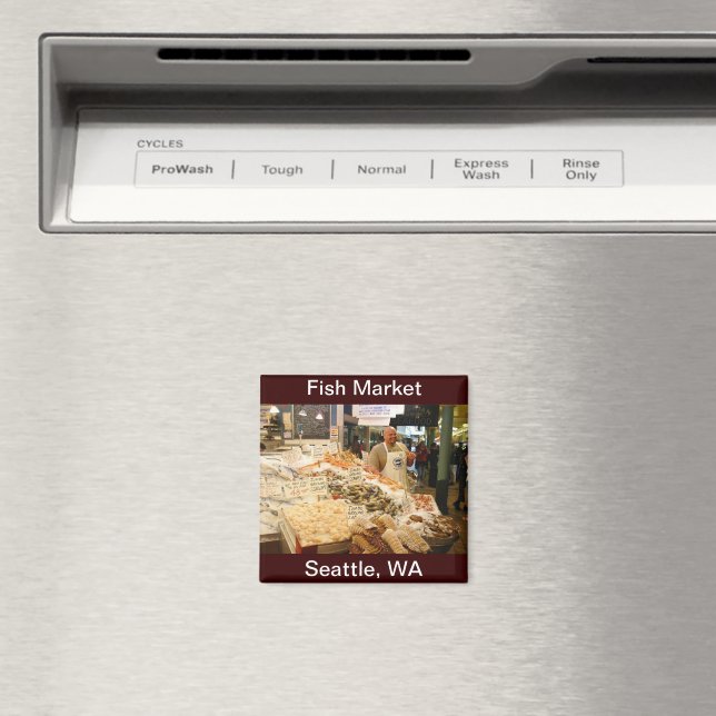 Seattle Washington på fiskmarknaden Magnet (In Situ (Dishwasher))