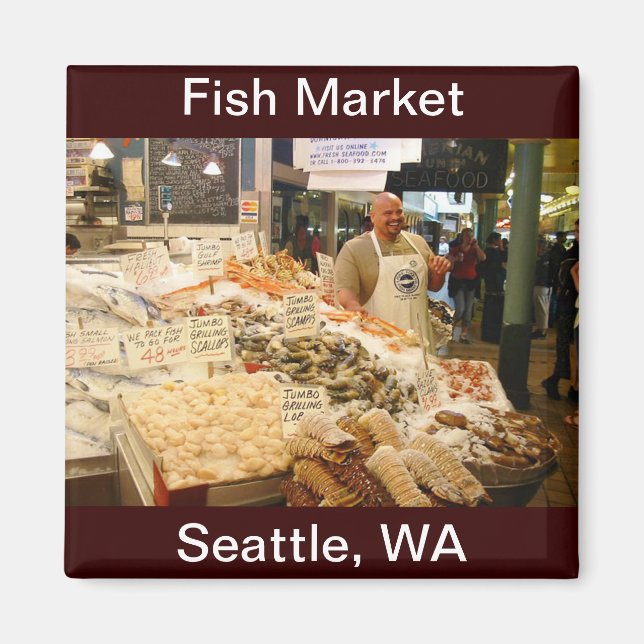 Seattle Washington på fiskmarknaden Magnet (Framsidan)