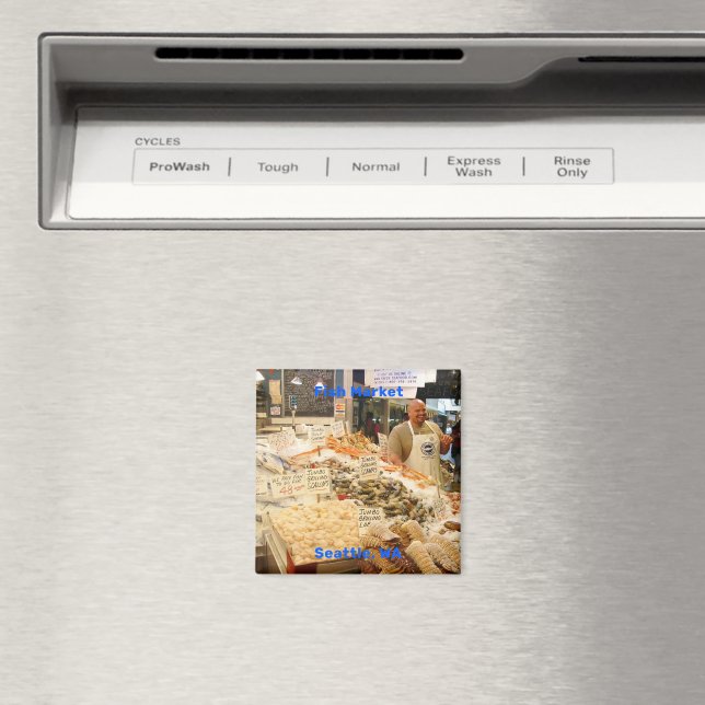 Seattle Washington på fiskmarknaden Magnet (In Situ (Dishwasher))