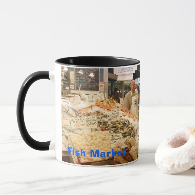 Seattle Washington på fiskmarknaden Mugg (Med munk)