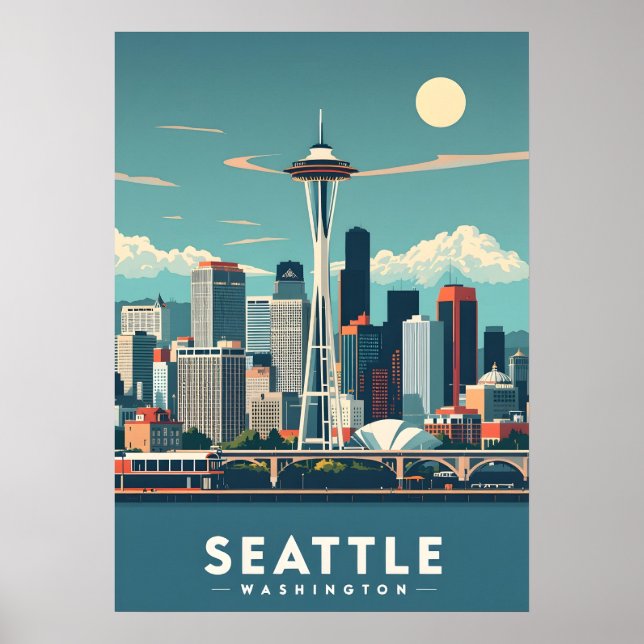 Seattle Washington Poster (Framsidan)