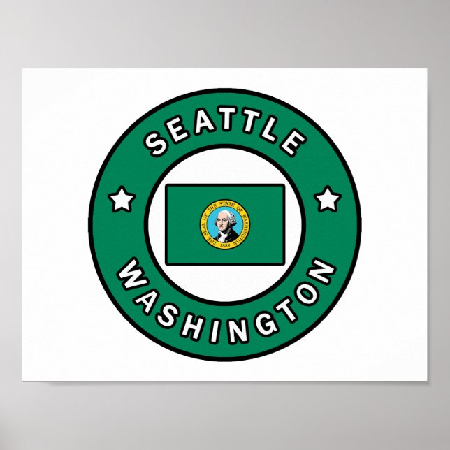 Seattle Washington Poster (Framsidan)