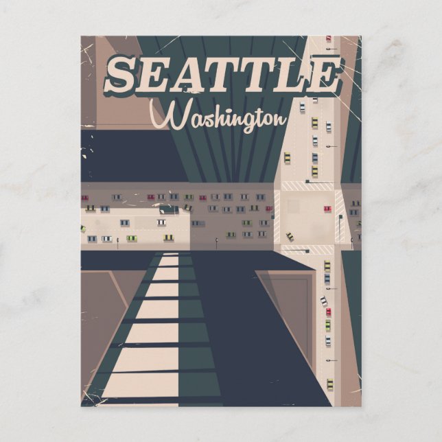 Seattle, Washington-resor Reklamblad Vykort (Framsida)