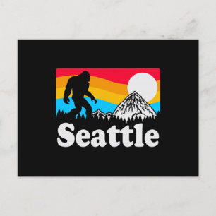 Seattle Washington Retro Bigfoot Vykort