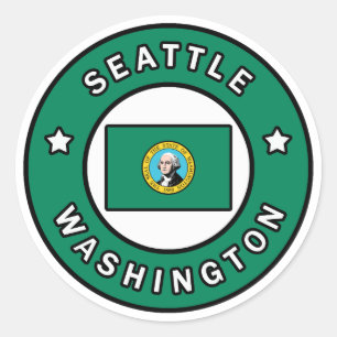 Seattle Washington Runt Klistermärke