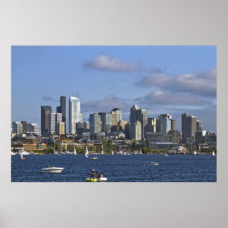 Seattle Washington Skyline av Sjö Union Poster