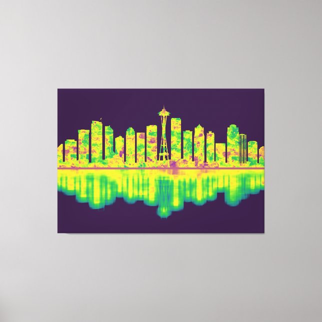 Seattle Washington Skyline Canvastryck (Framsida)