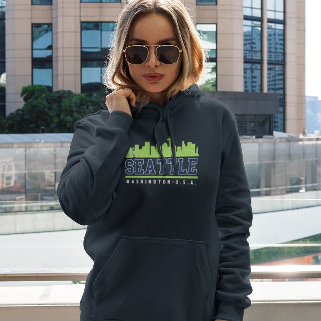Seattle Washington Skyline City T Shirt (Skapare uppladdad)