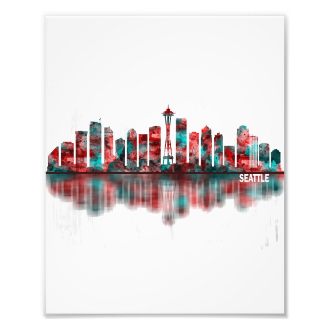 Seattle Washington Skyline Fototryck (Framsidan)