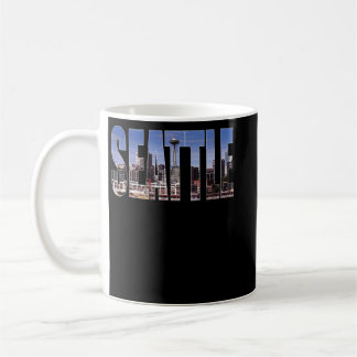 Seattle Washington Skyline Gift Keepsaké Souvenir Kaffemugg