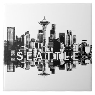 Seattle, Washington skyline Kakelplatta