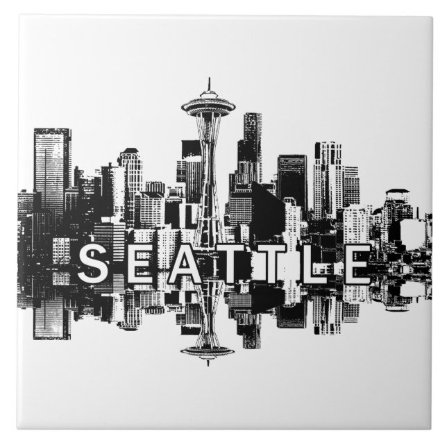 Seattle, Washington skyline Kakelplatta (Framsidan)