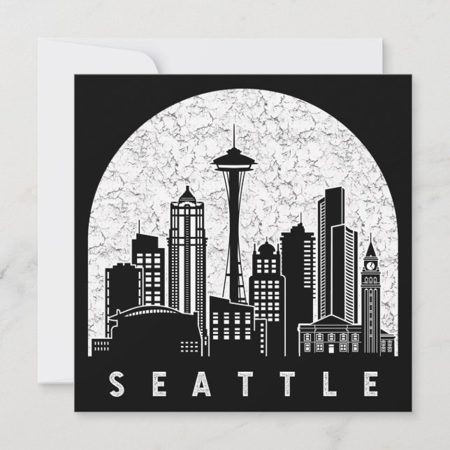 Seattle Washington Skyline Kort (Framsida)
