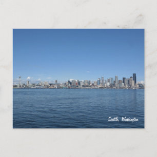 Seattle Washington Skyline Postcard Vykort