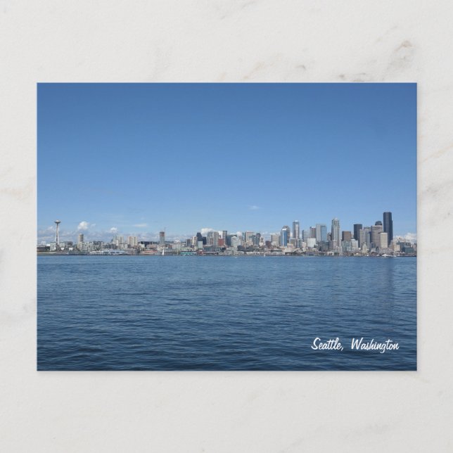 Seattle Washington Skyline Postcard Vykort (Framsida)