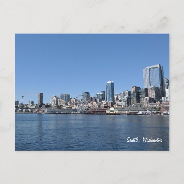Seattle Washington Skyline Postcard Vykort (Framsida)