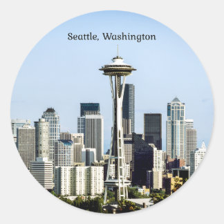 Seattle, Washington skyline Runt Klistermärke