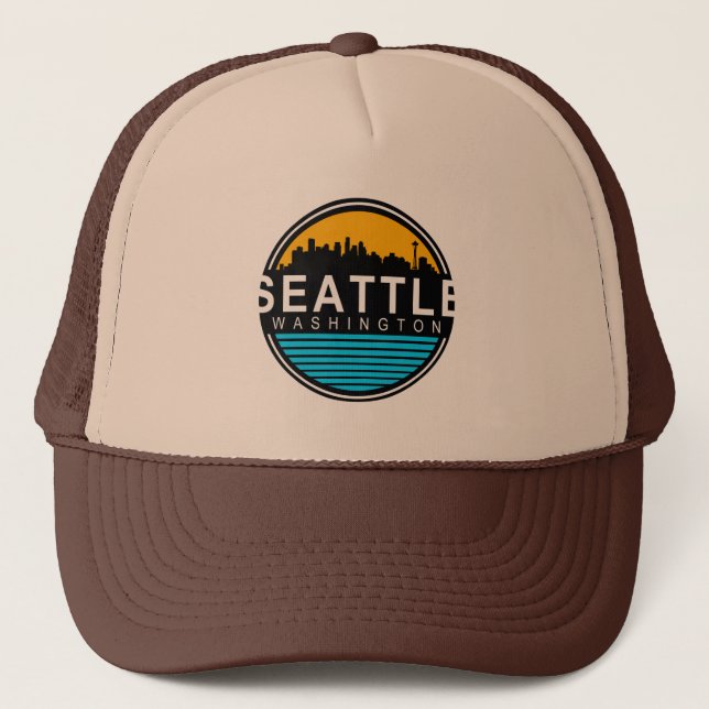 Seattle Washington Skyline Travel Keps (Framsida)