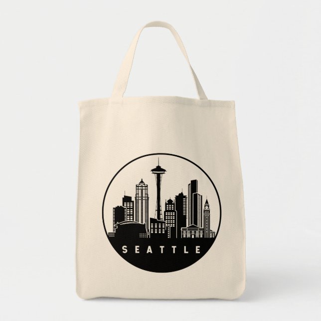 Seattle Washington Skyline Tygkasse (Framsidan)