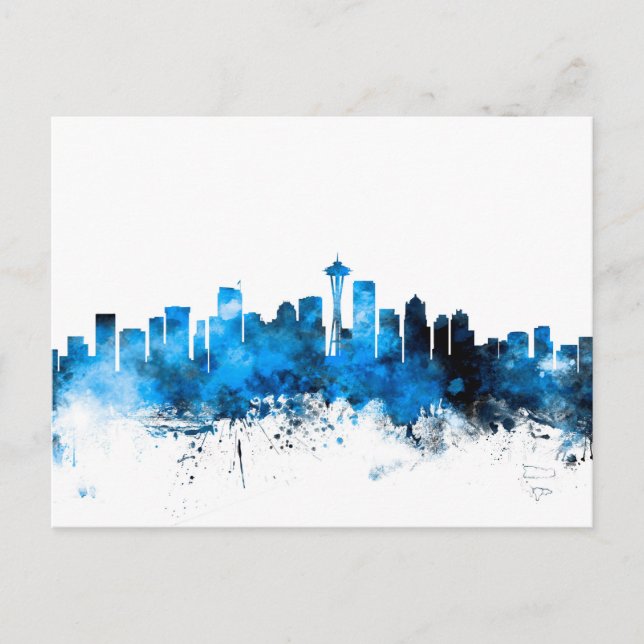 Seattle Washington Skyline Vykort (Framsida)