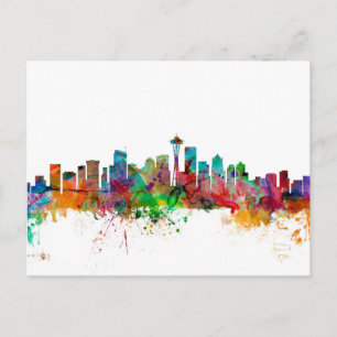 Seattle Washington Skyline Vykort