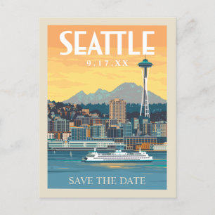 Seattle, Washington Spara datumet Inbjudan Vykort