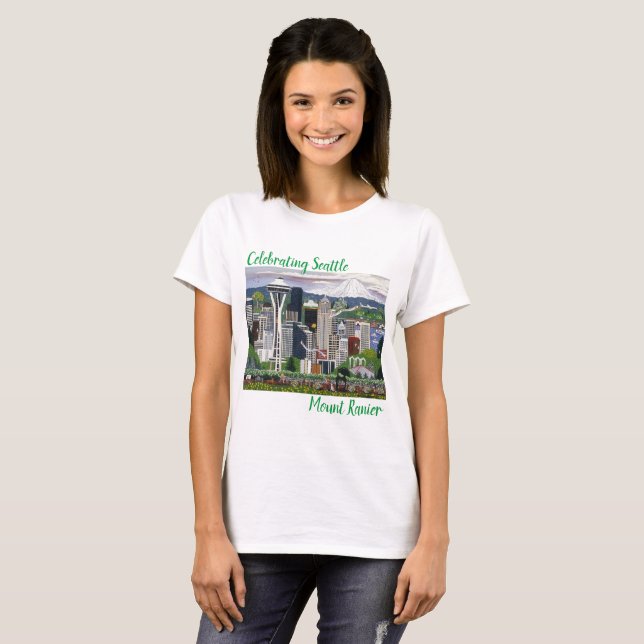 Seattle Washington T Shirt (Hel framsida)