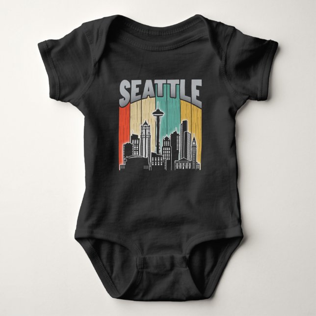 Seattle Washington T Shirt (Framsida)