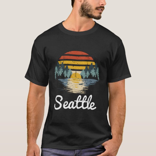 Seattle Washington T Shirt (Framsida)