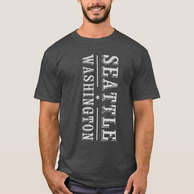 Seattle Washington T-Shirt (Framsida)