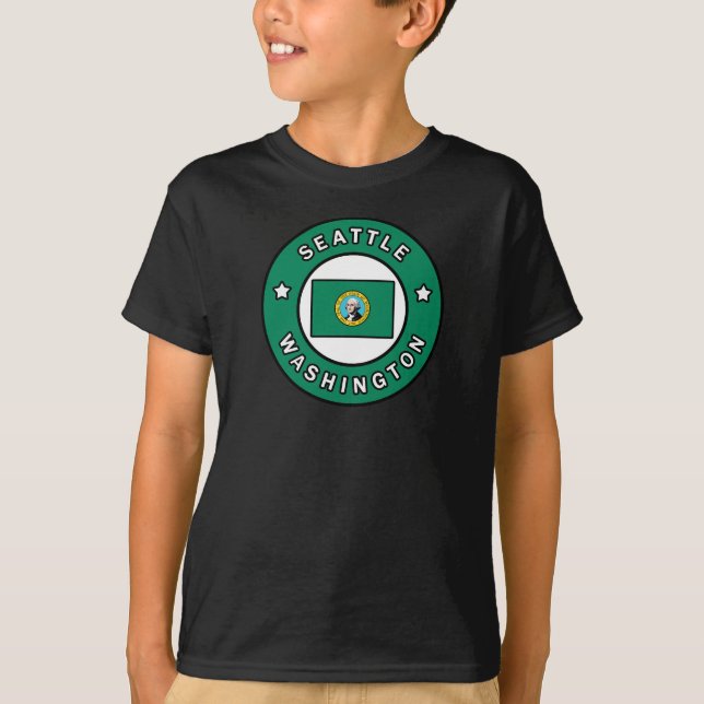 Seattle Washington T Shirt (Framsida)
