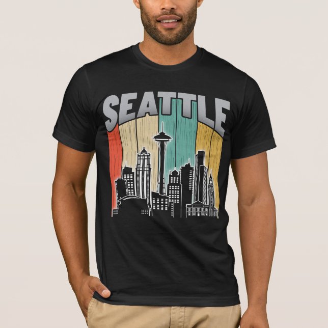 Seattle Washington T Shirt (Framsida)