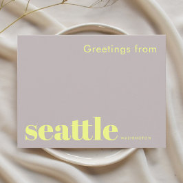 Seattle Washington typografisk Vykort