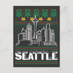 Seattle Washington Ugly jul Vykort