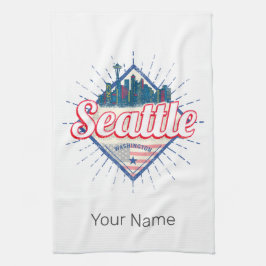 Seattle Washington United Stater City Skyline USA Kökshandduk
