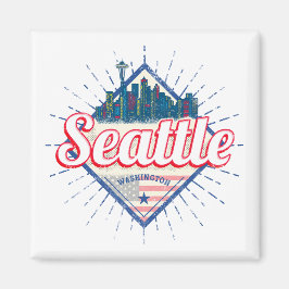Seattle Washington United Stater City Skyline USA Magnet