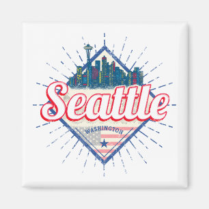 Seattle Washington United Stater City Skyline USA Magnet
