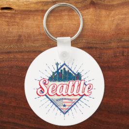 Seattle Washington United Stater City Skyline USA Nyckelring