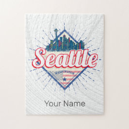 Seattle Washington United Stater City Skyline USA Pussel