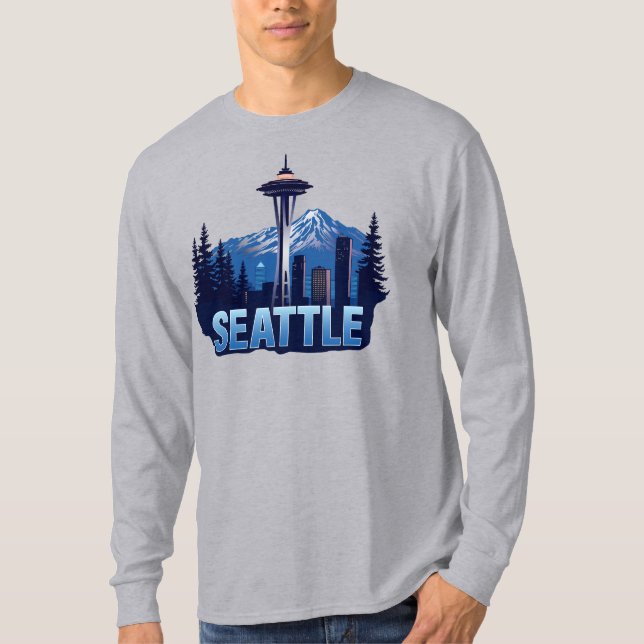 Seattle Washington United States of America T Shirt (Framsida)