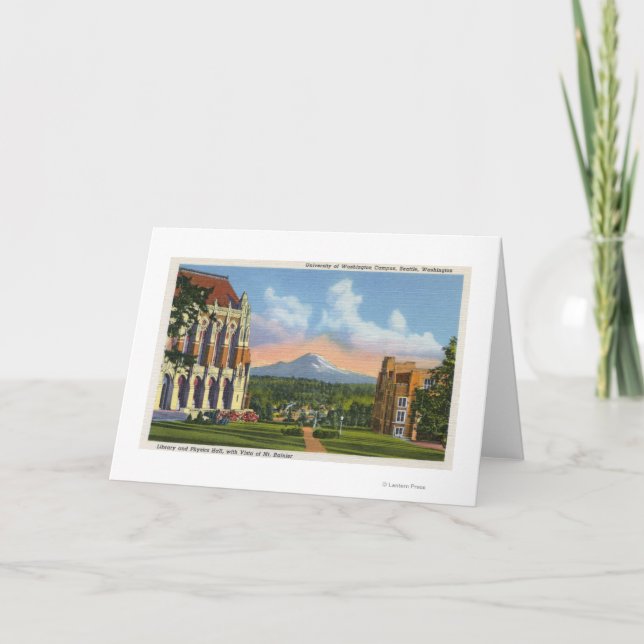 Seattle Washington - universiteten av Washington Kort (Framsida)