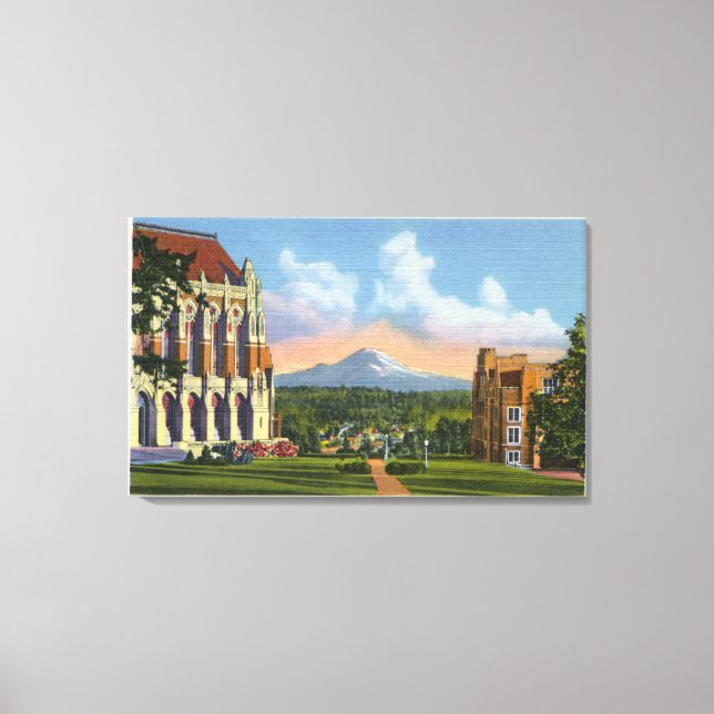 Seattle, Washington - Universiteten i Washington Canvastryck (Framsida)