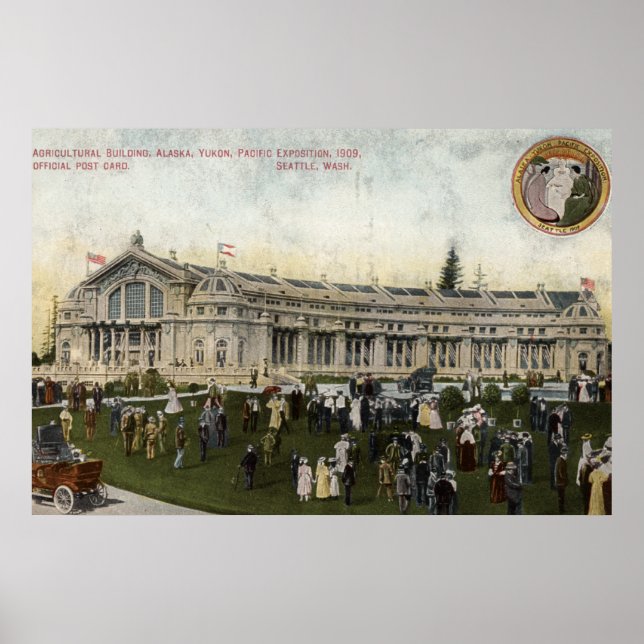 Seattle, Washington - View of Agricultural Poster (Framsidan)