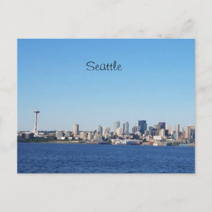 Seattle Washington View of the City from Vatten Vykort