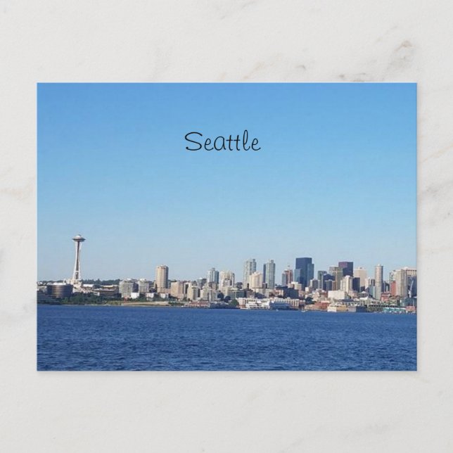 Seattle Washington View of the City from Vatten Vykort (Framsida)