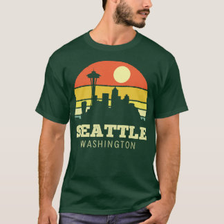 Seattle Washington Vintage Sunset T Shirt